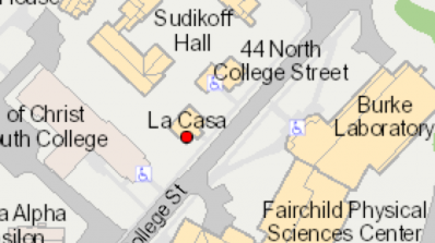 Map image of La Casa on North College Street