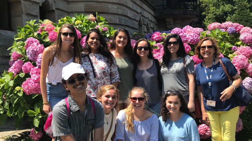 LSA students visiting historical sites in Santander 2018.